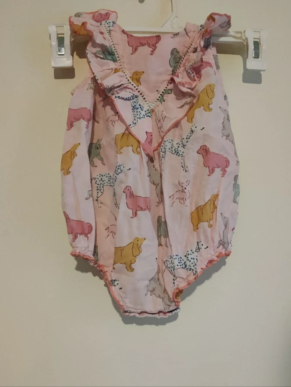 Pink Chicken Bubble Onesie Pink Dogs